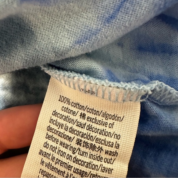 Victoria’s Secret PINK Tie-Dye Hoodie Blue Gray Long Sleeve Women’s Size M - Picture 6 of 9